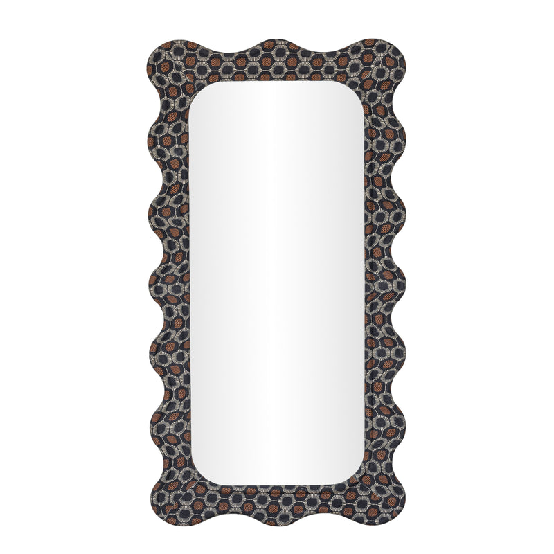 Charlene 39"X75" Squiggle Wall Mirror - Biologic Print
