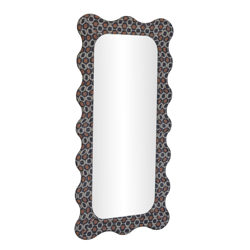 Charlene 39"X75" Squiggle Wall Mirror - Biologic Print