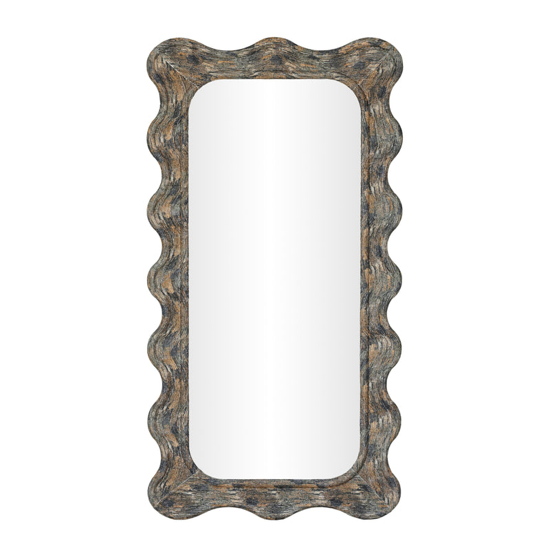 Charlene 39"X75" Squiggle Wall Mirror - Watercolor Print
