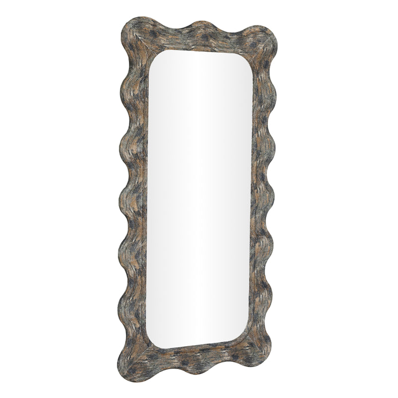Charlene 39"X75" Squiggle Wall Mirror - Watercolor Print