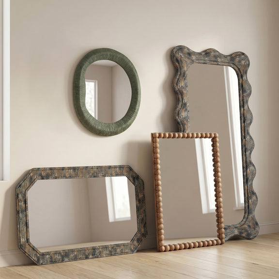Charlene 39"X75" Squiggle Wall Mirror - Watercolor Print