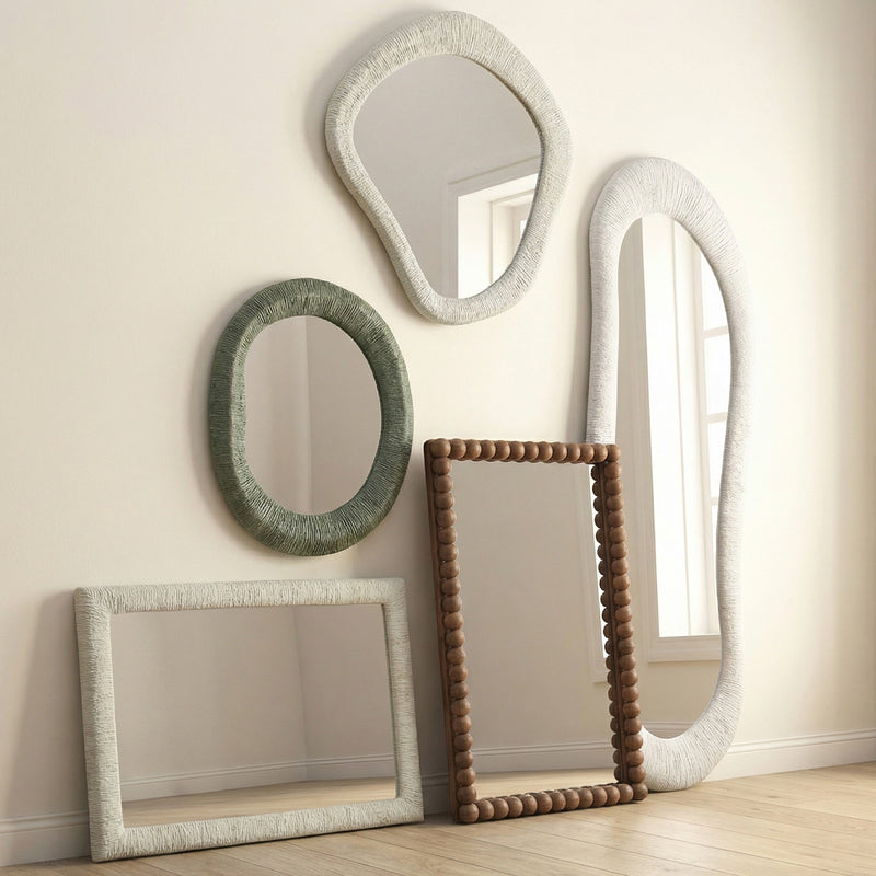 Cheyanne 29"X44" Carved Solid Wood Rectangular Wall Mirror
