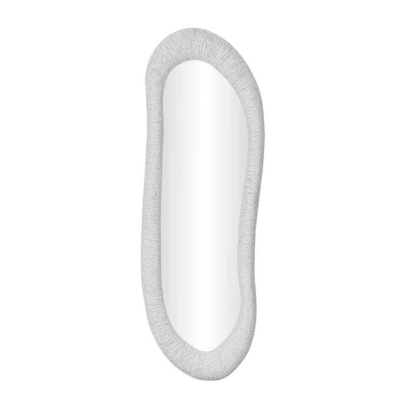 Orpheus 20"X59" Ribbed Faux Stone Floor Mirror