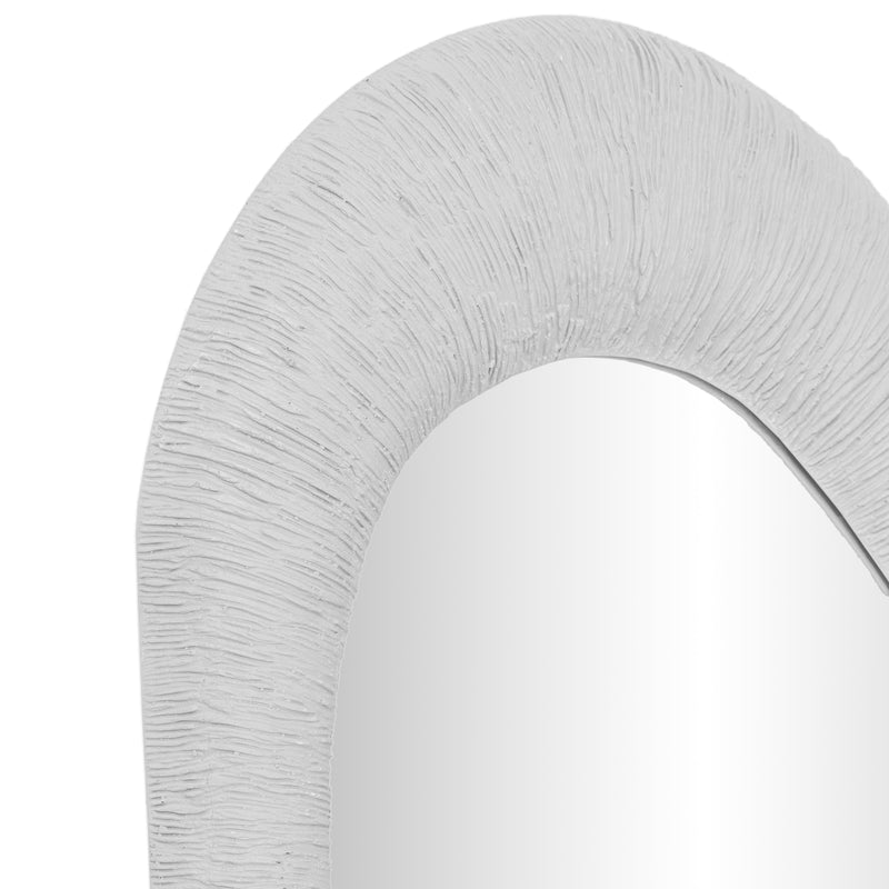 Orpheus 20"X59" Ribbed Faux Stone Floor Mirror