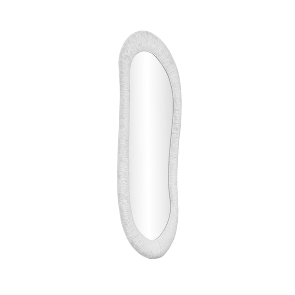 Orpheus 20"X59" Ribbed Faux Stone Floor Mirror