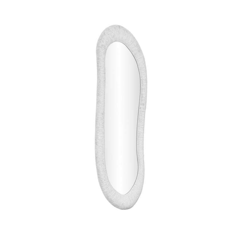 Orpheus 20"X59" Ribbed Faux Stone Floor Mirror