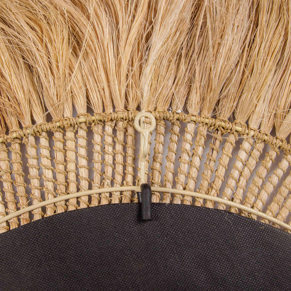 Karissa 35" Natural Abaca Wall Mirror