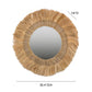 Karissa 35" Natural Abaca Wall Mirror