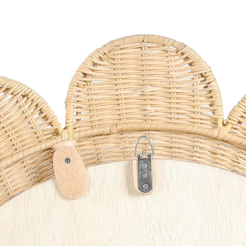 Coralie 33.4" Rattan Round Wall Mirror - Natural