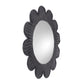 Coralie 33.4" Rattan Round Wall Mirror - Black