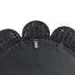 Coralie 33.4" Rattan Round Wall Mirror - Black