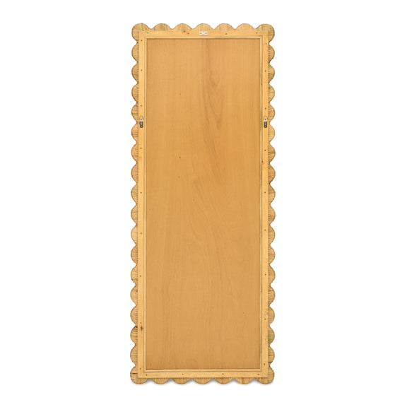 Bama 29.1"X75" Long Natural Rattan Wall Mirror