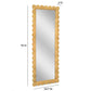 Bama 29.1"X75" Long Natural Rattan Wall Mirror