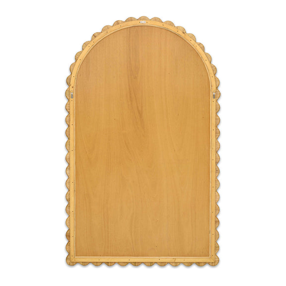 Bama 48"X79" Jumbo Natural Rattan Arched Wall Mirror