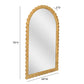 Bama 48"X79" Jumbo Natural Rattan Arched Wall Mirror