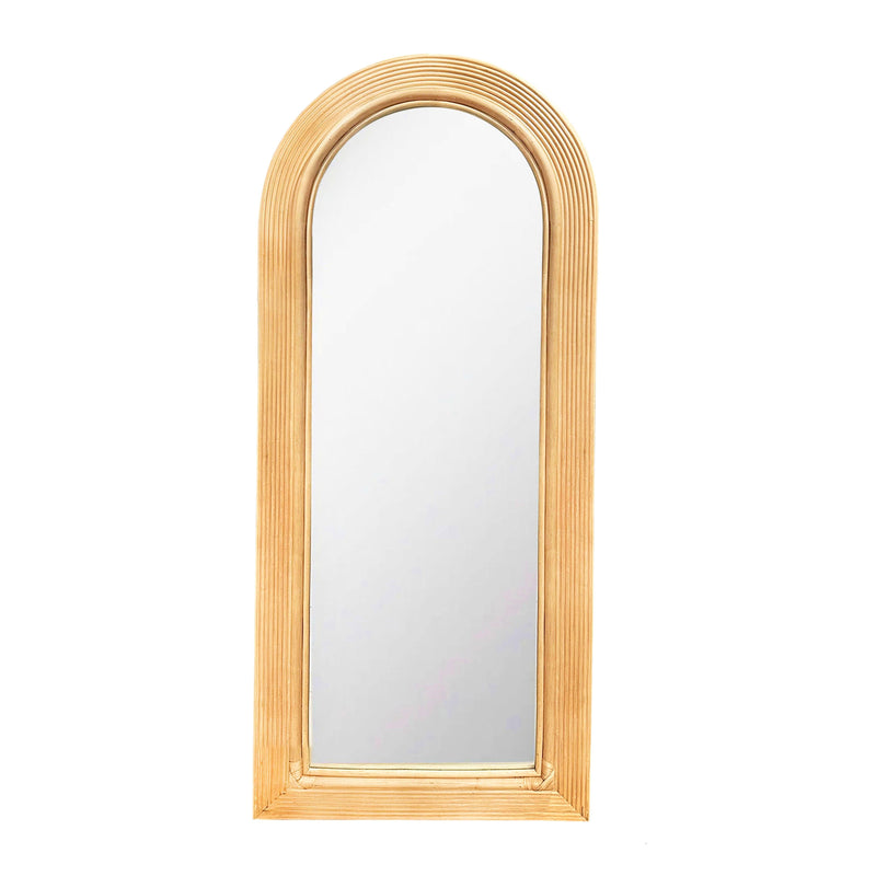 Tanya 70" Rattan Floor Mirror - Natural