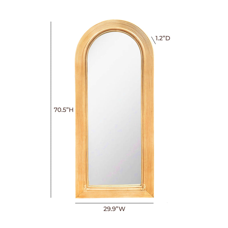Tanya 70" Rattan Floor Mirror - Natural