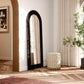 Tanya Black Rattan 70 inch Floor Mirror
