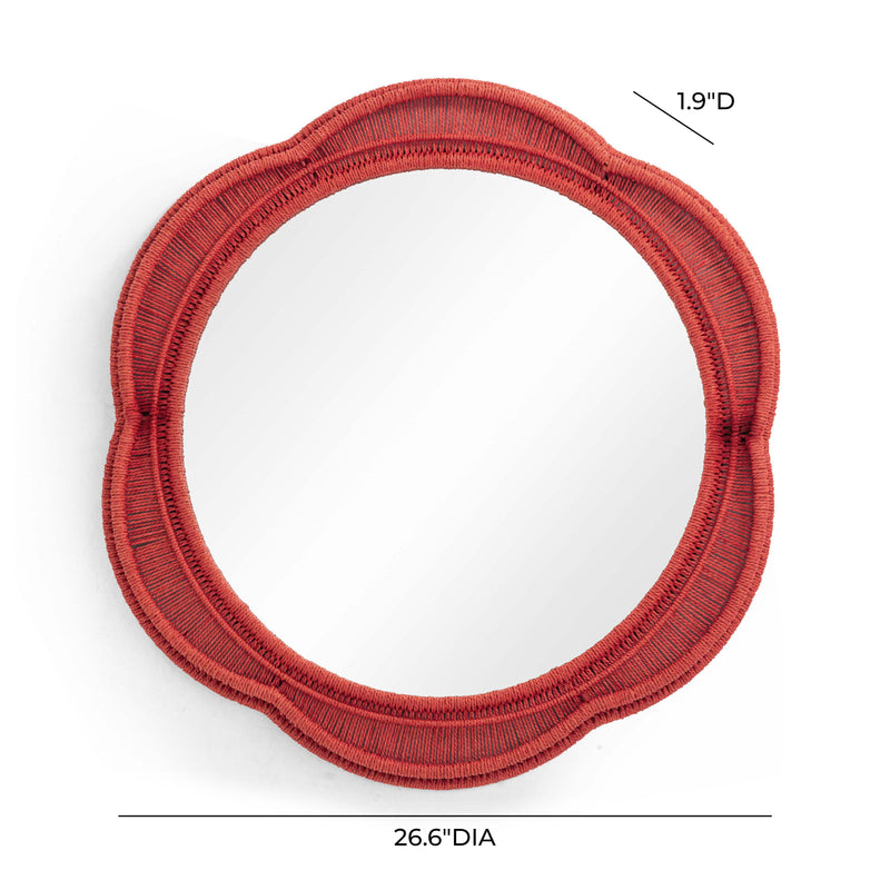 Zeva Red Wall Mirror