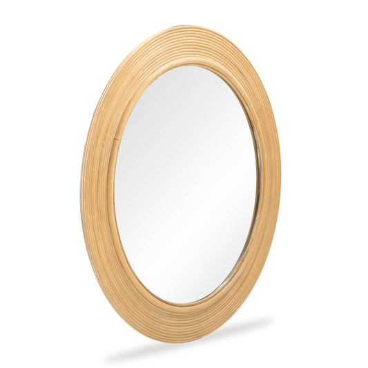 Tanya Natural Rattan Round Wall Mirror