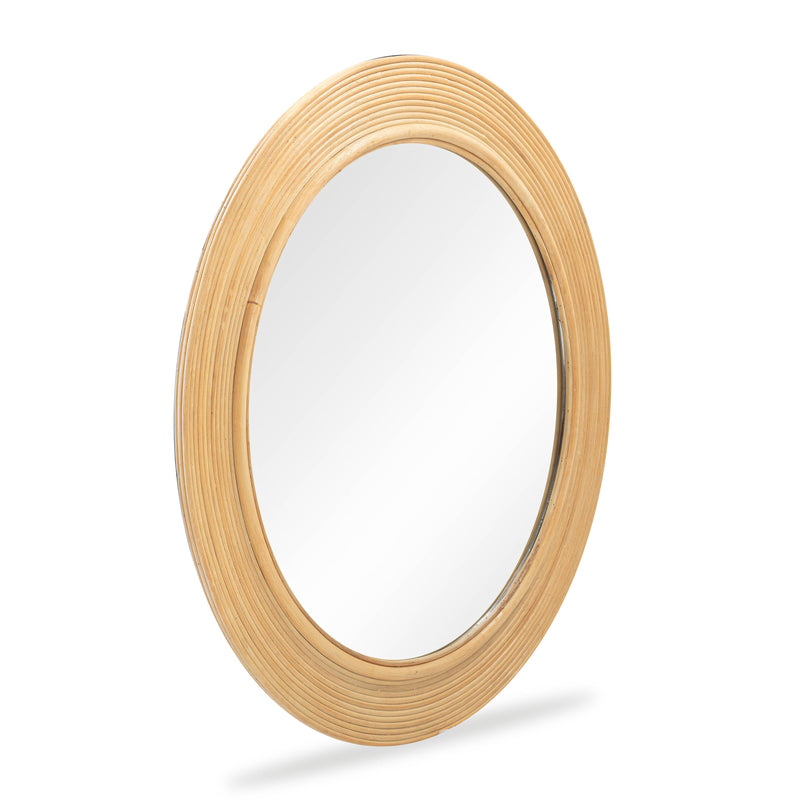 Tanya Natural Rattan Round Wall Mirror