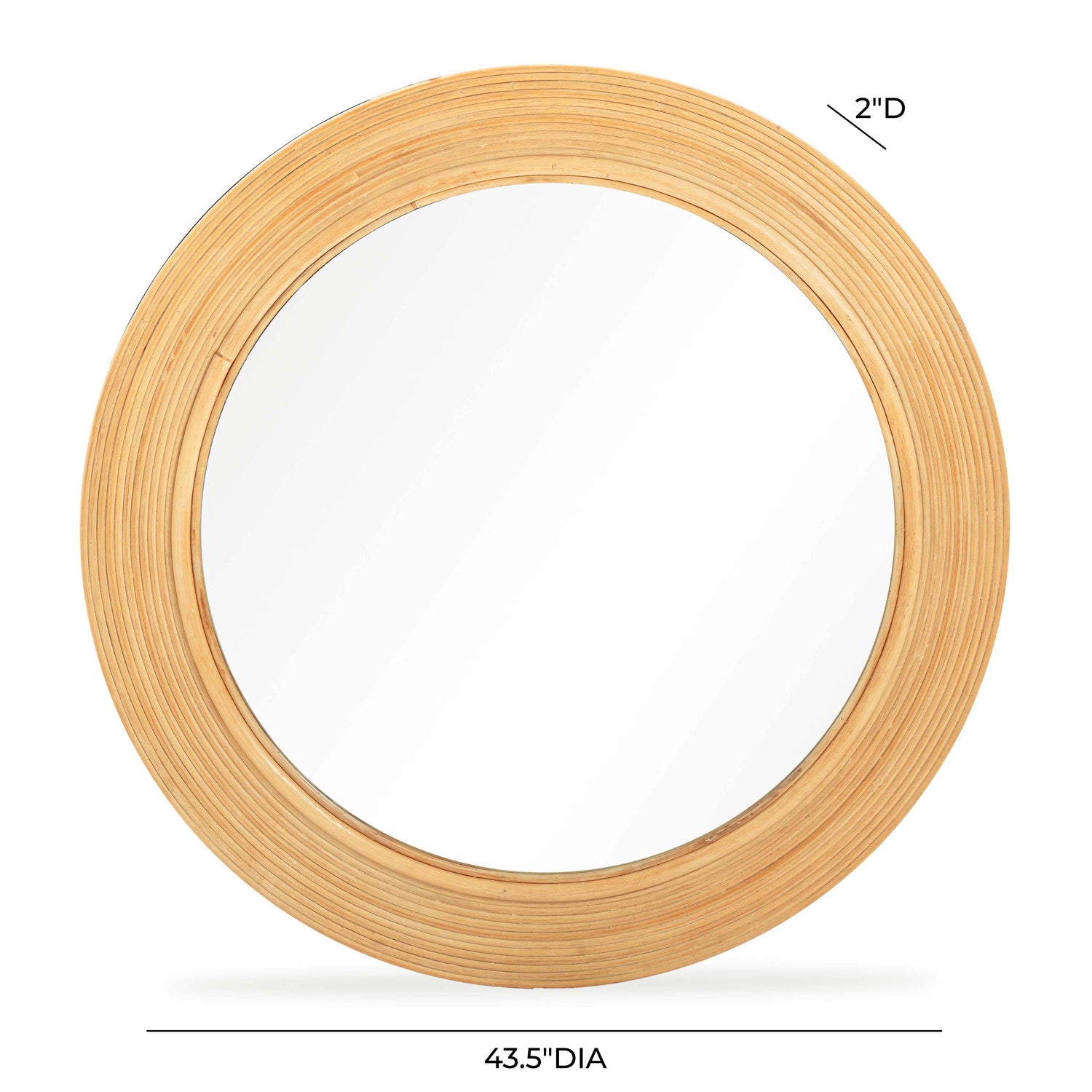 Tanya Natural Rattan Round Wall Mirror