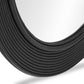 Tanya Black Rattan Round Wall Mirror