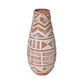 Earthenware Aztec Teardrop Flower Vase in Terracotta