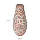 Earthenware Aztec Teardrop Flower Vase in Terracotta