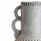 Earthenware Aztec Handled Flower Vase in Slate