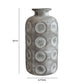 Earthenware Aztec Tub Flower Vase in Grey
