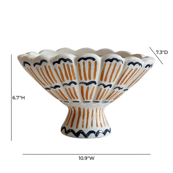 Ceramic Roman Coral Bowl