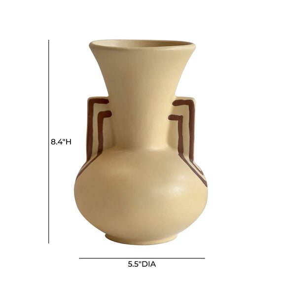 Ceramic Line Art Trumpeter Vase