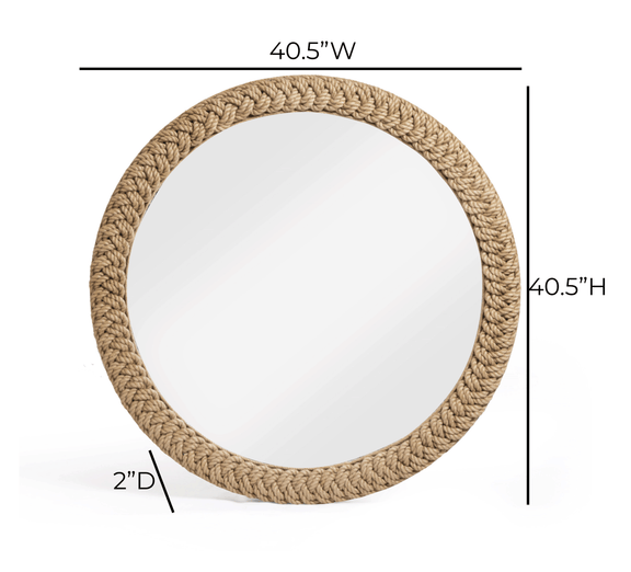 Midge 40.5" Rope Round Wall Mirror
