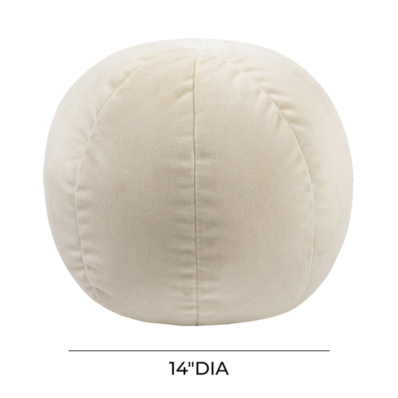 Boba 14 Inch Cream Velvet Pillow
