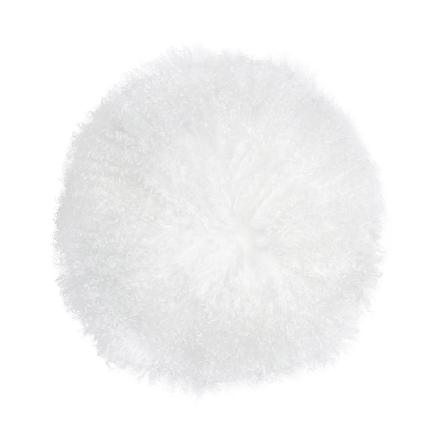 New Zealand White Sheepskin 16 Inch Round Pillow