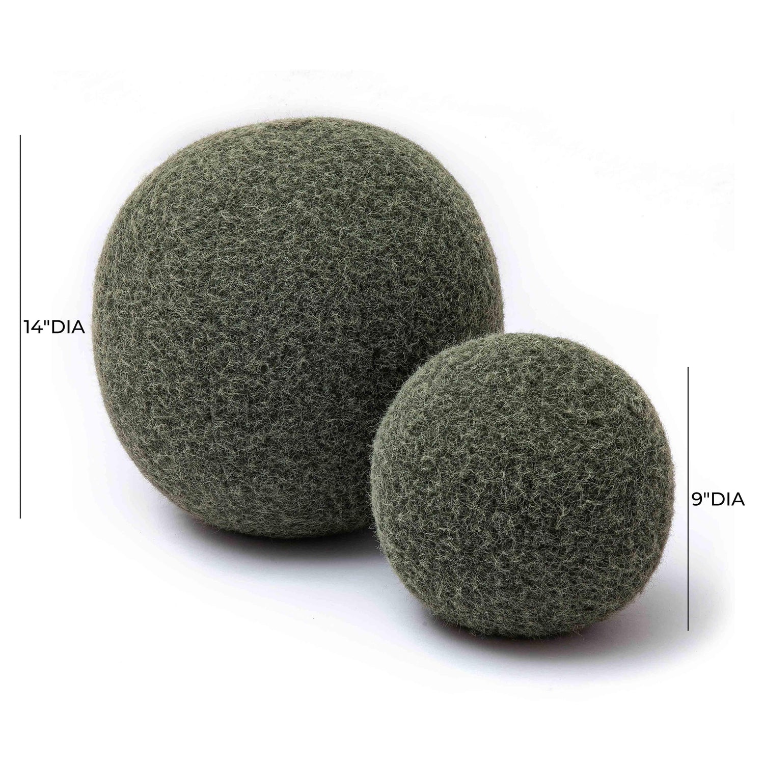 Boba Green Long Mohair 14 inch Pillow