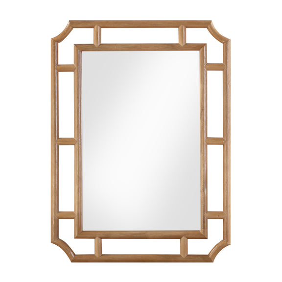 Cienna 24"x32" Natural Rattan Wall Mirror
