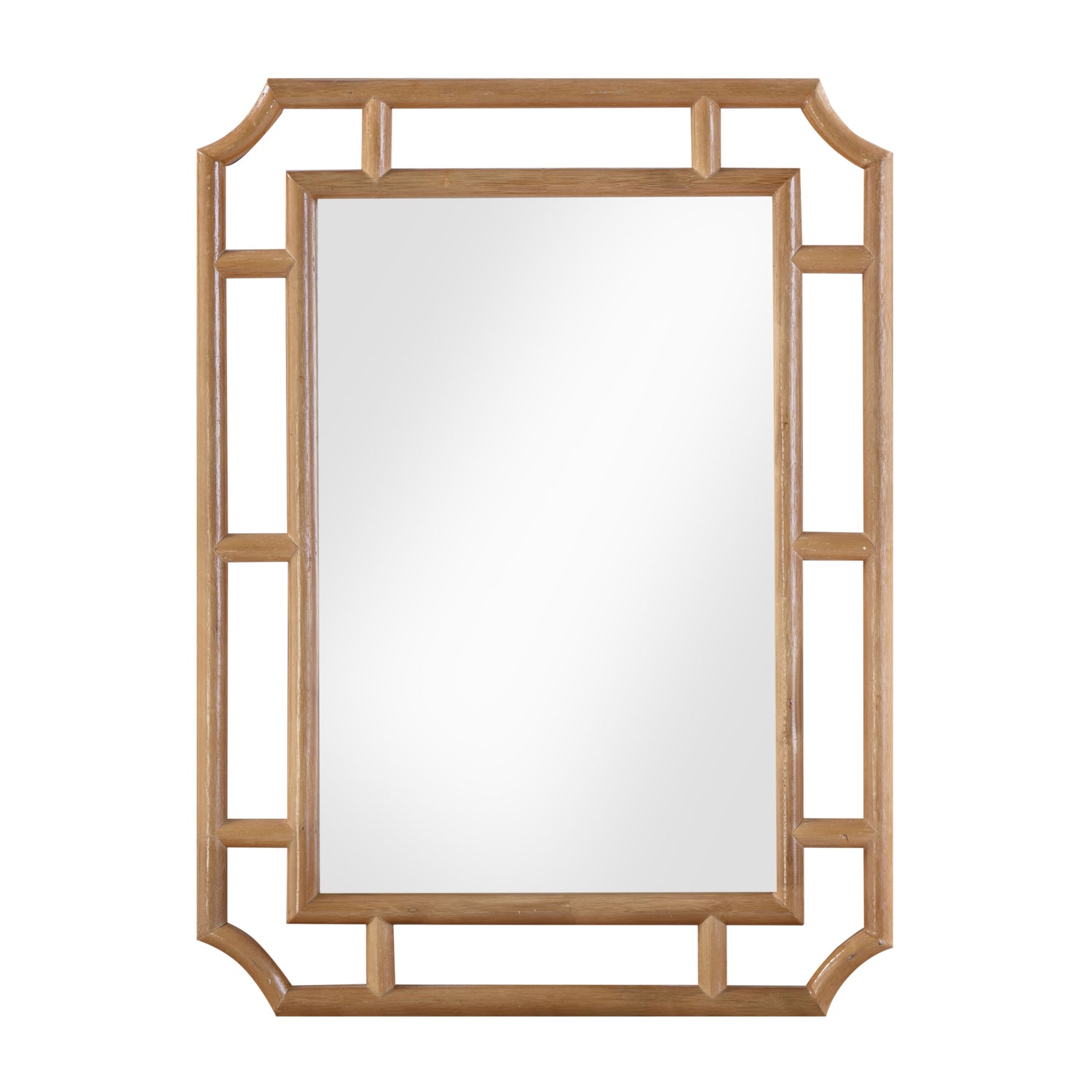 Cienna 24"x32" Natural Rattan Wall Mirror