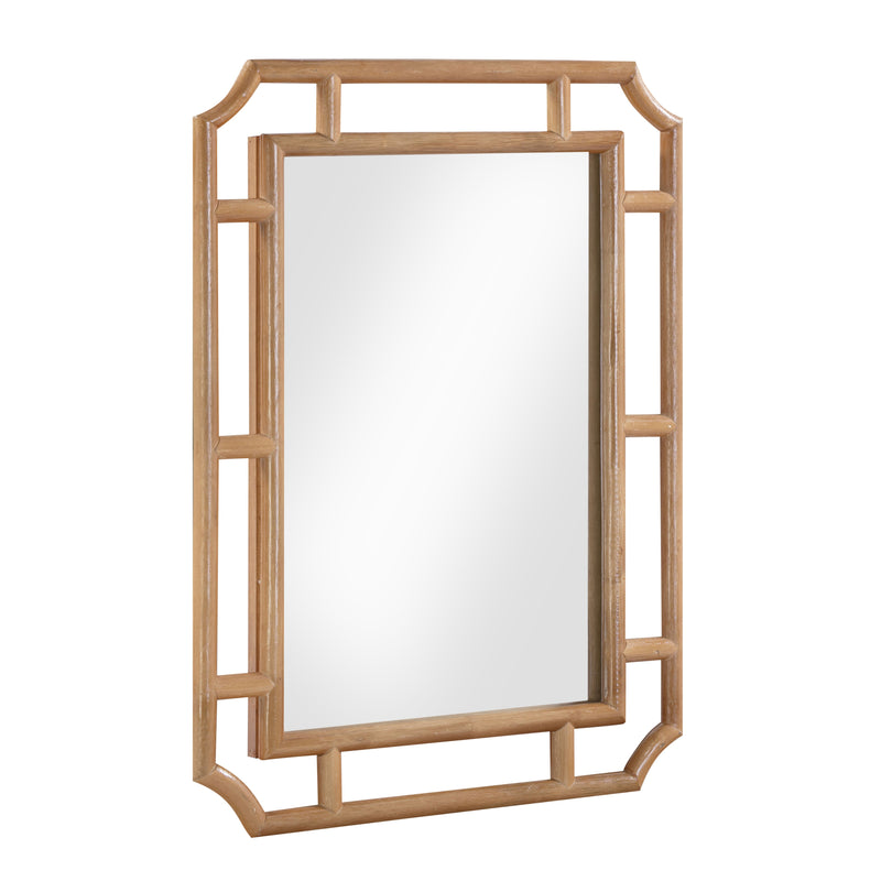 Cienna 24"x32" Natural Rattan Wall Mirror