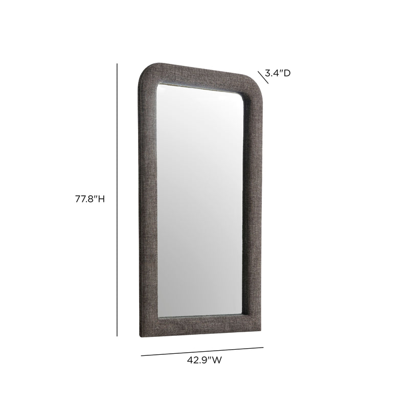 Heidi 43"X78" Upholstered Oversized Floor Mirror - Espresso