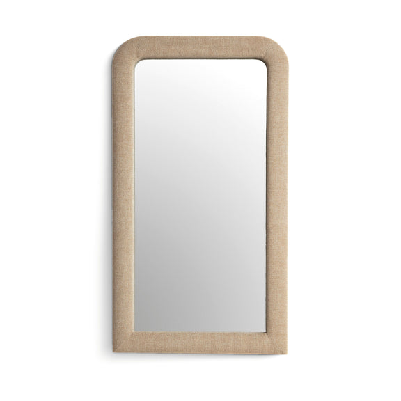 Heidi 43"X78" Upholstered Oversized Floor Mirror - Honey