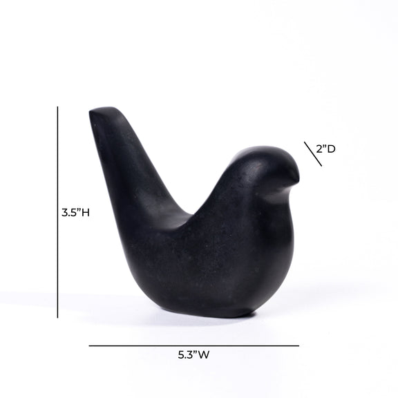Black Marble Bird Statue
