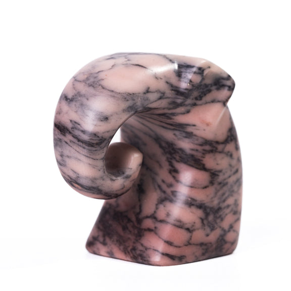 Marble Pink Elephant Statue
