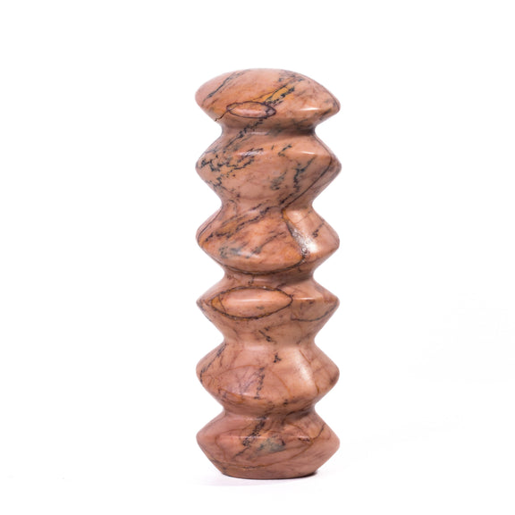 Marble Sunset Pink Cairn Tall Decorative Object