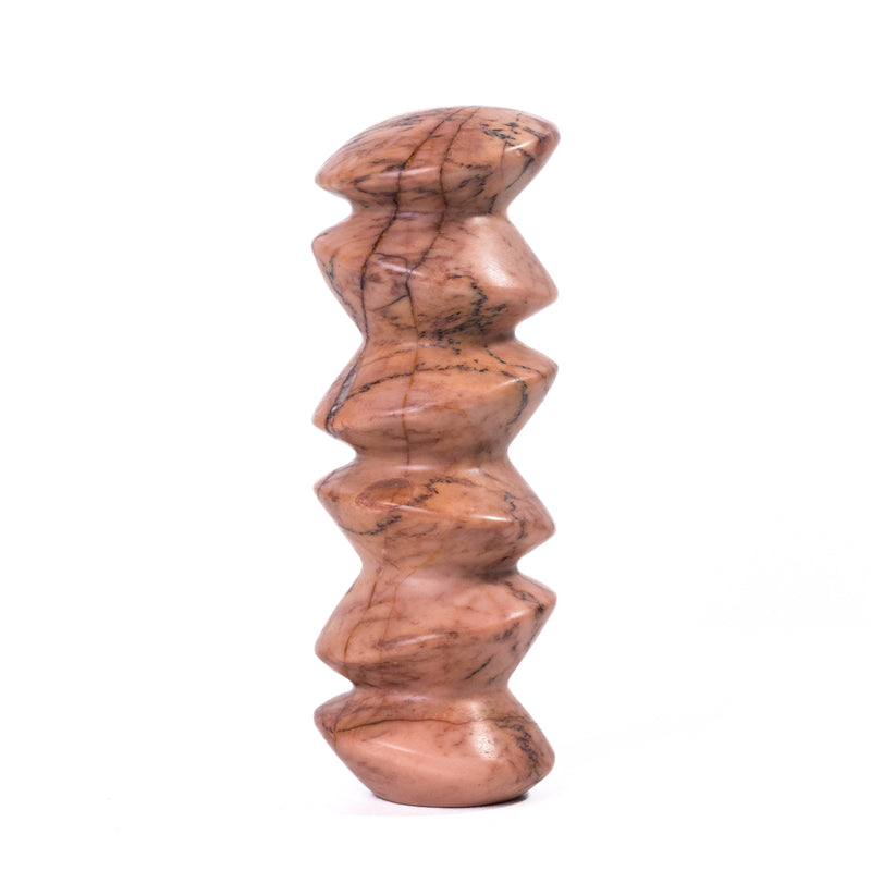 Marble Sunset Pink Cairn Tall Decorative Object
