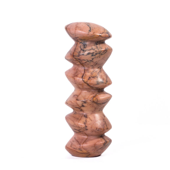 Marble Sunset Pink Cairn Tall Decorative Object