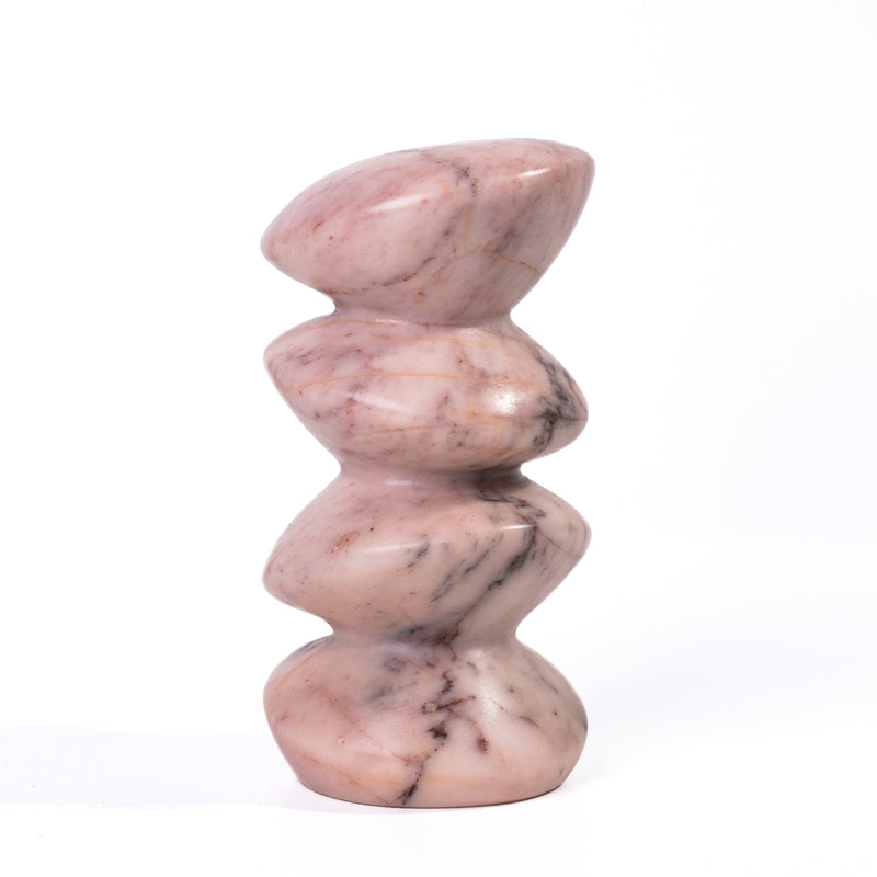 Marble Pink Cairn Decorative Object