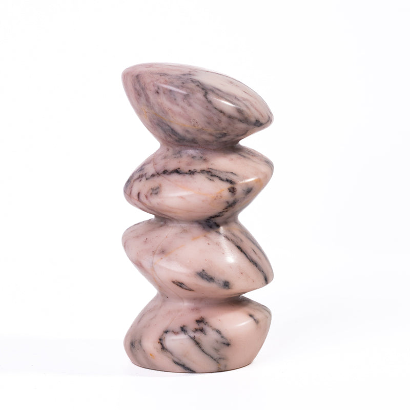 Marble Pink Cairn Decorative Object