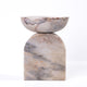 Marble White Brown Balanced Candle Holder